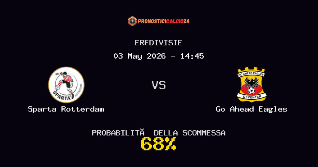 Sparta Rotterdam vs Go Ahead Eagles Pronostici - Eredivisie - IL CONSIGLIO
