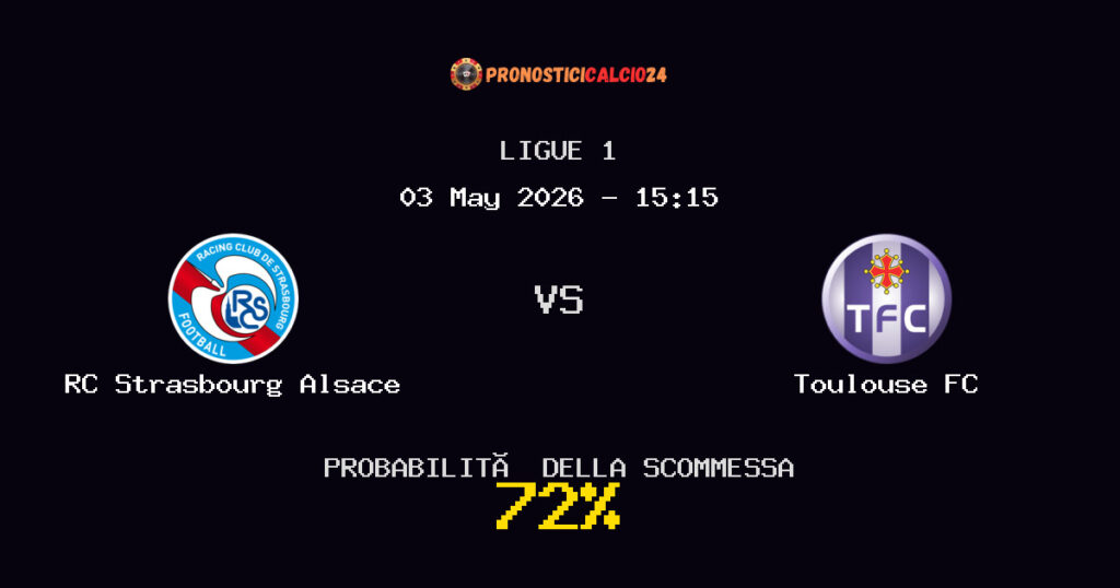 RC Strasbourg Alsace vs Toulouse FC Pronostici - Ligue 1 - IL CONSIGLIO