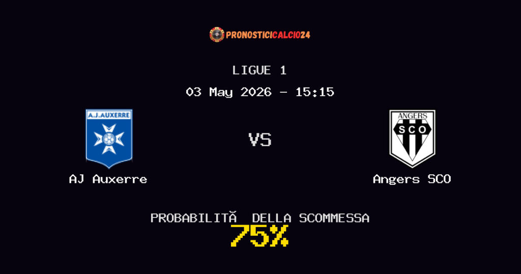 AJ Auxerre vs Angers SCO Pronostici - Ligue 1 - IL CONSIGLIO