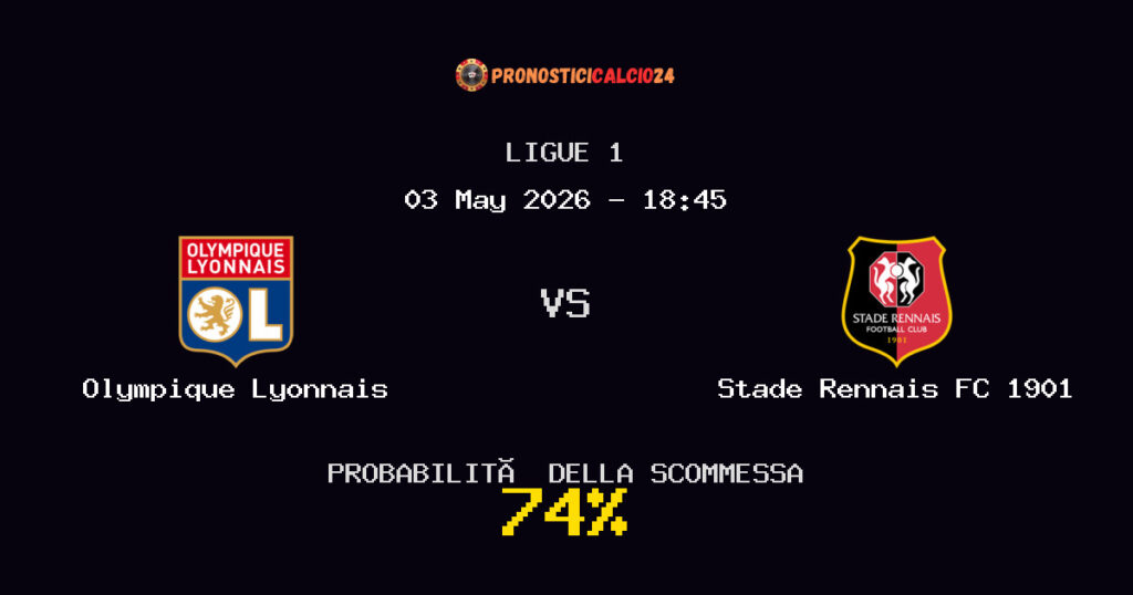 Olympique Lyonnais vs Stade Rennais FC 1901 Pronostici - Ligue 1 - IL CONSIGLIO