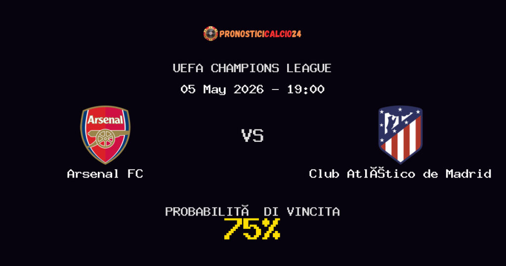 Arsenal FC vs Club Atlético de Madrid Pronostico Partita – UEFA Champions League – Consigli Scommesse
