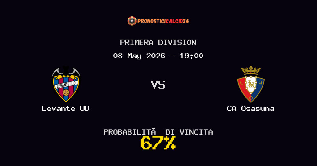 Levante UD vs CA Osasuna Pronostico Partita – Primera Division – Consigli Scommesse