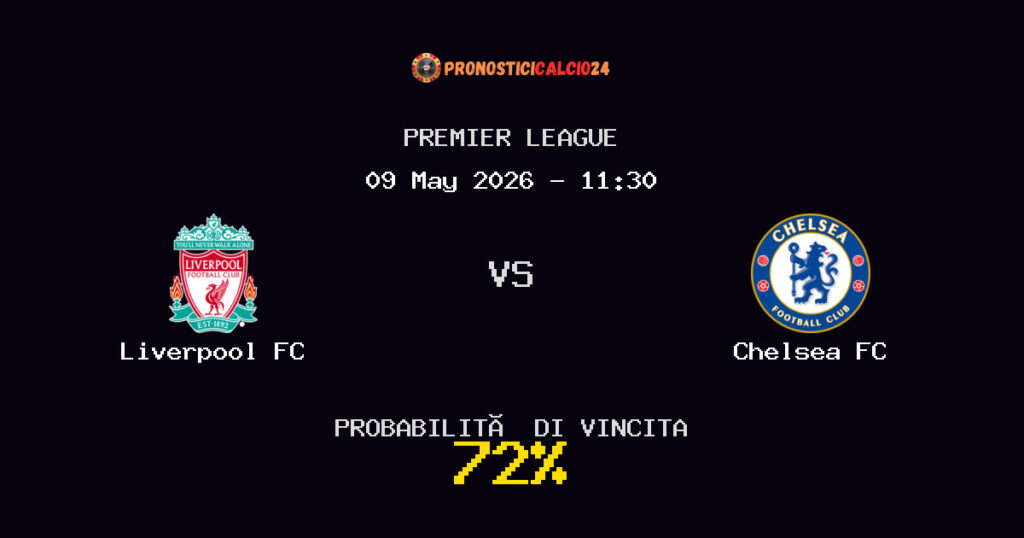 Liverpool FC vs Chelsea FC Pronostico Partita – Premier League – Consigli Scommesse