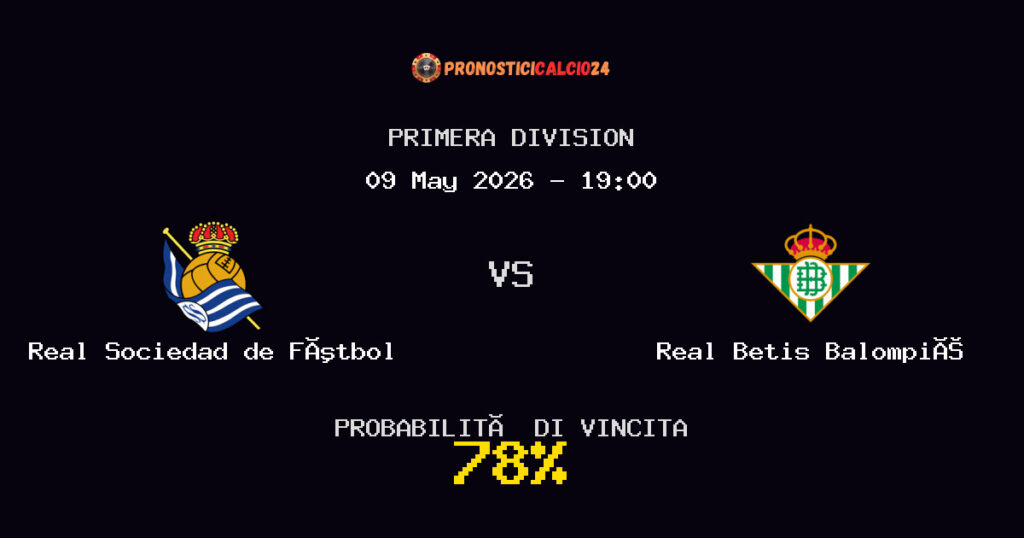 Real Sociedad de Fútbol vs Real Betis Balompié Pronostico Partita – Primera Division – Consigli Scommesse