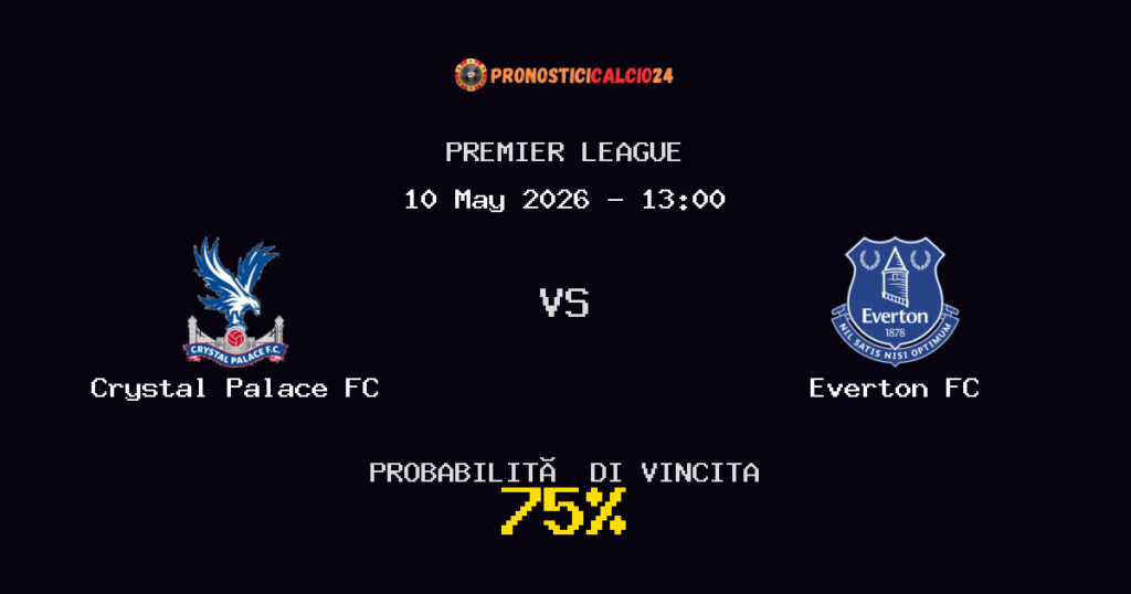 Crystal Palace FC vs Everton FC Pronostico Partita – Premier League – Consigli Scommesse
