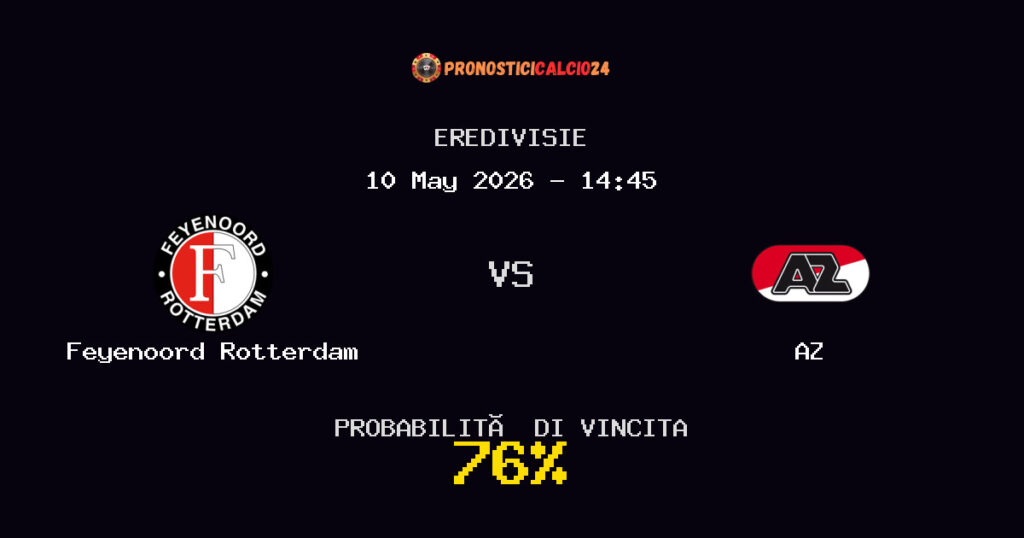Feyenoord Rotterdam vs AZ Pronostico Partita – Eredivisie – Consigli Scommesse