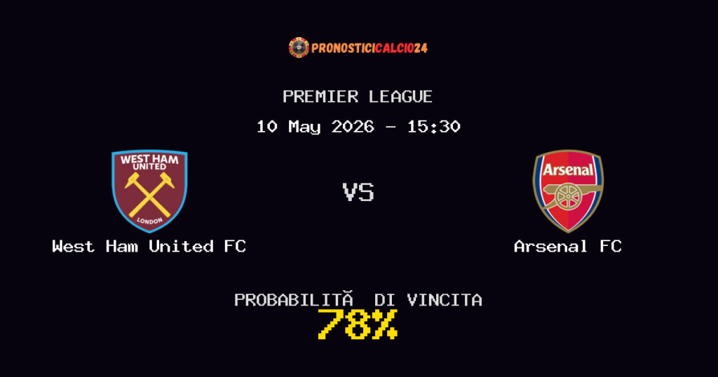 West Ham United FC vs Arsenal FC Pronostico Partita – Premier League – Consigli Scommesse