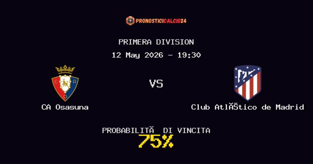 CA Osasuna vs Club Atlético de Madrid Pronostico Partita – Primera Division – Consigli Scommesse