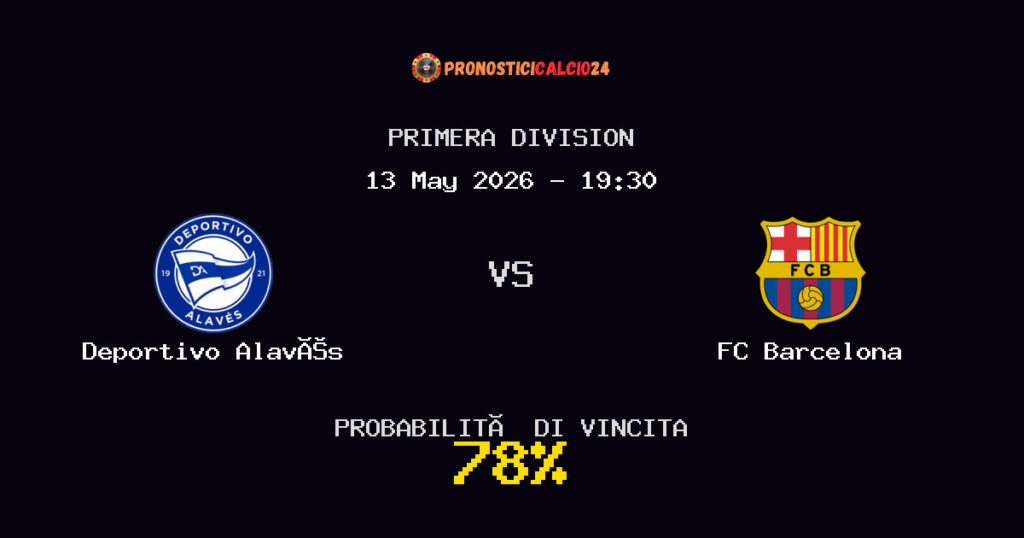 Deportivo Alavés vs FC Barcelona Pronostico Partita – Primera Division – Consigli Scommesse