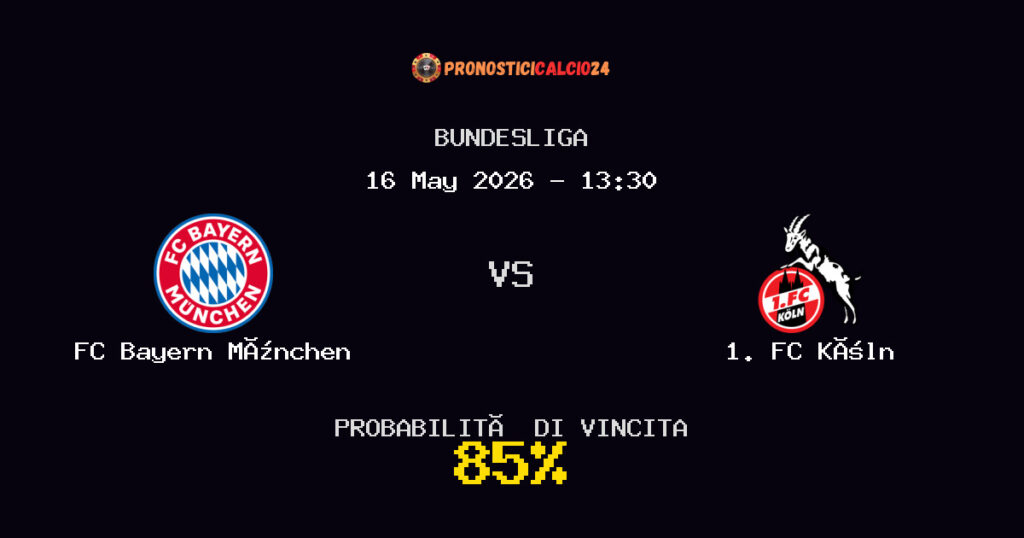FC Bayern München vs 1. FC Köln Pronostico Partita – Bundesliga – Consigli Scommesse