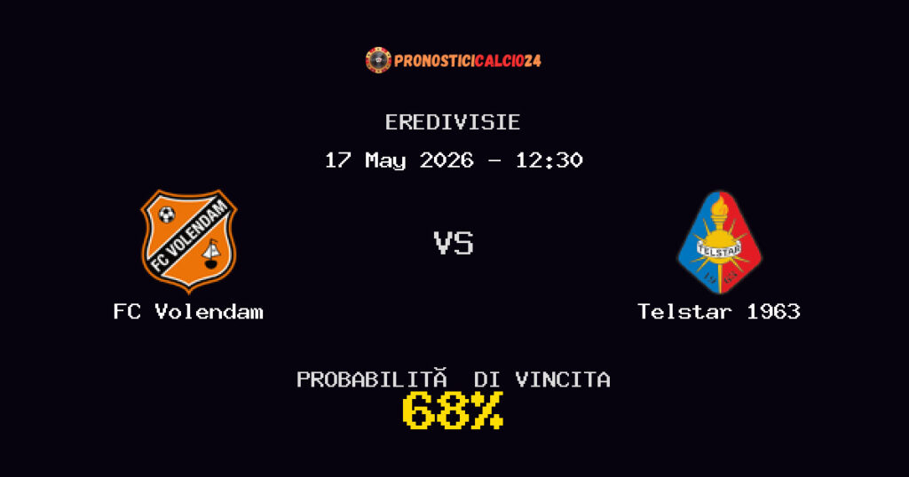 FC Volendam vs Telstar 1963 Pronostico Partita – Eredivisie – Consigli Scommesse