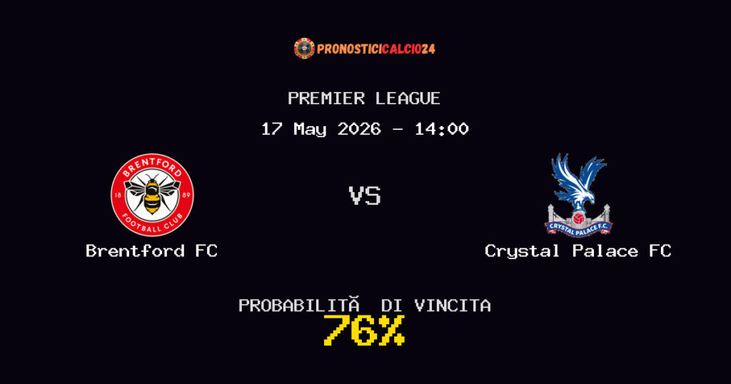 Brentford FC vs Crystal Palace FC Pronostico Partita – Premier League – Consigli Scommesse