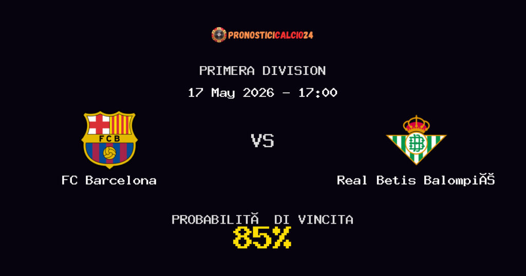 FC Barcelona vs Real Betis Balompié Pronostico Partita – Primera Division – Consigli Scommesse