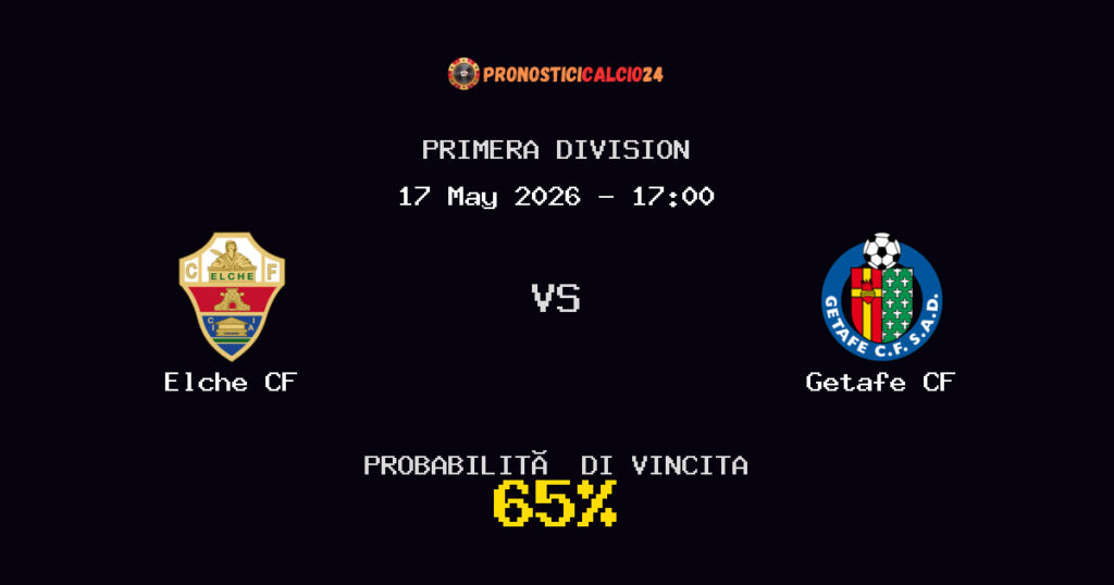 Elche CF vs Getafe CF Pronostico Partita – Primera Division – Consigli Scommesse