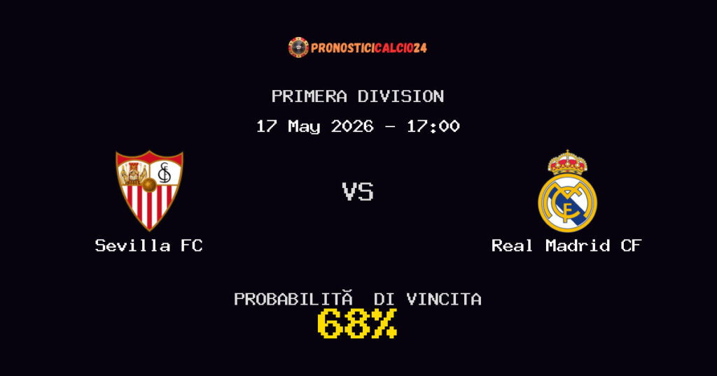 Sevilla FC vs Real Madrid CF Pronostico Partita – Primera Division – Consigli Scommesse