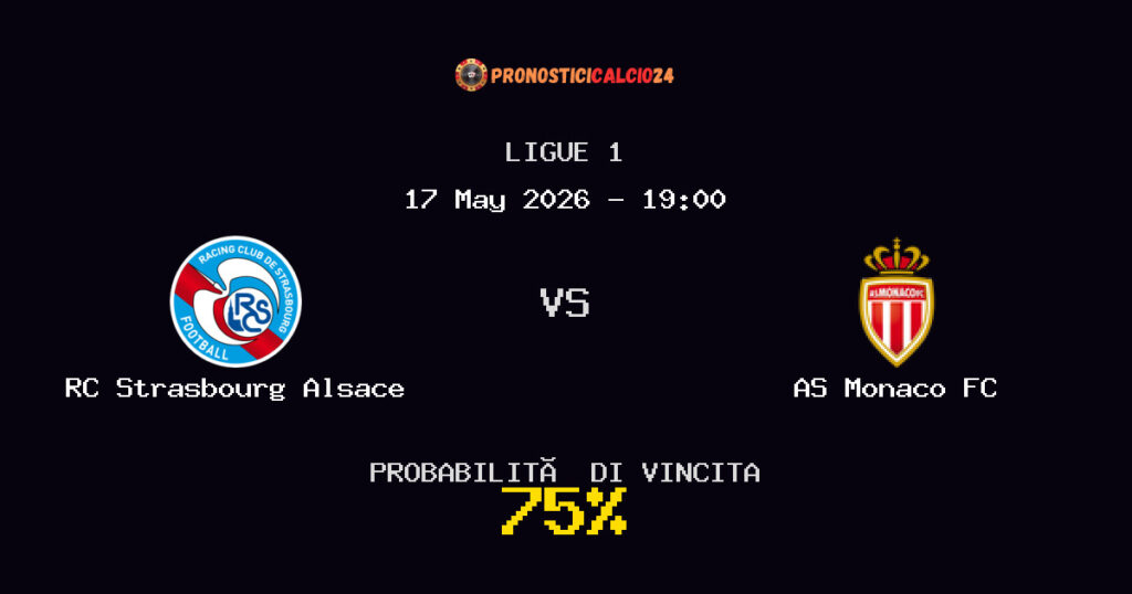 RC Strasbourg Alsace vs AS Monaco FC Pronostico Partita – Ligue 1 – Consigli Scommesse
