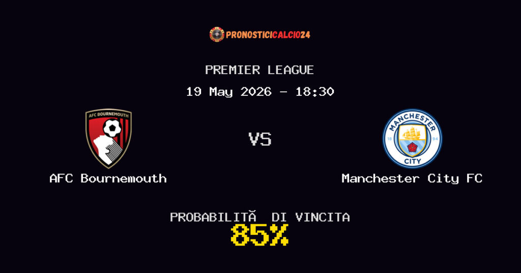 AFC Bournemouth vs Manchester City FC Pronostico Partita – Premier League – Consigli Scommesse