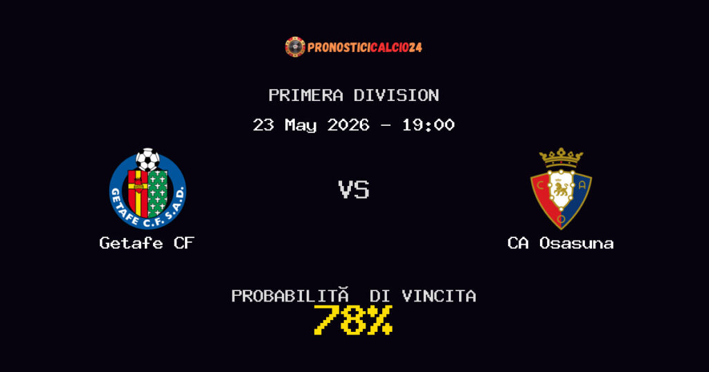 Getafe CF vs CA Osasuna Pronostico Partita – Primera Division – Consigli Scommesse