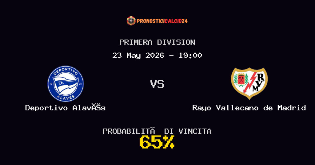 Deportivo Alavés vs Rayo Vallecano de Madrid Pronostico Partita – Primera Division – Consigli Scommesse