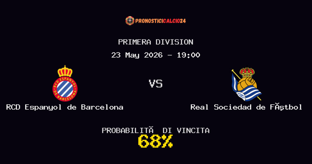 RCD Espanyol de Barcelona vs Real Sociedad de Fútbol Pronostico Partita – Primera Division – Consigli Scommesse