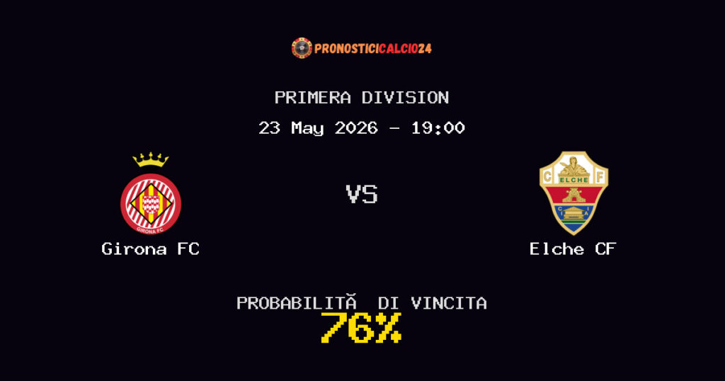 Girona FC vs Elche CF Pronostico Partita – Primera Division – Consigli Scommesse