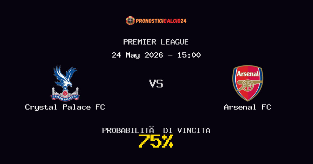 Crystal Palace FC vs Arsenal FC Pronostico Partita – Premier League – Consigli Scommesse