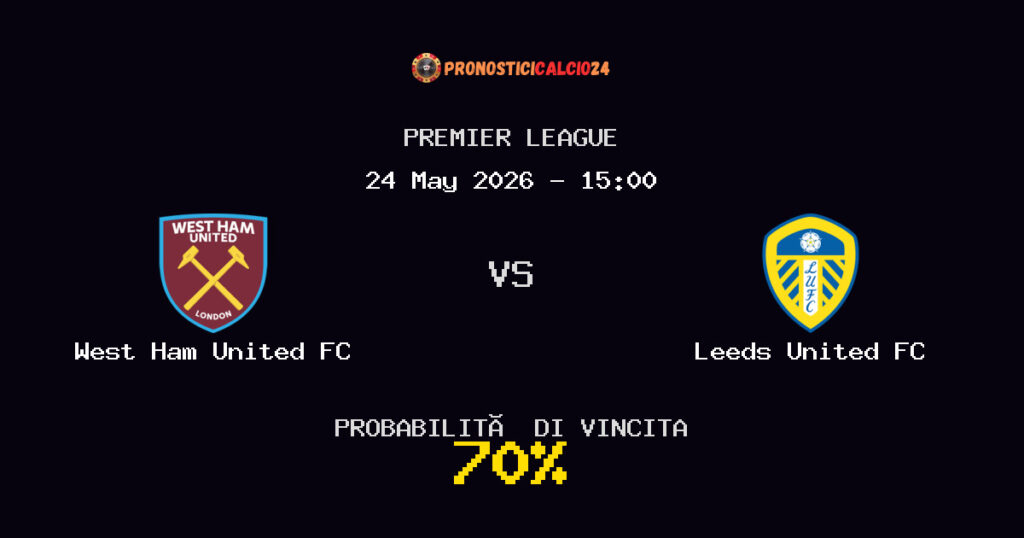West Ham United FC vs Leeds United FC Pronostico Partita – Premier League – Consigli Scommesse