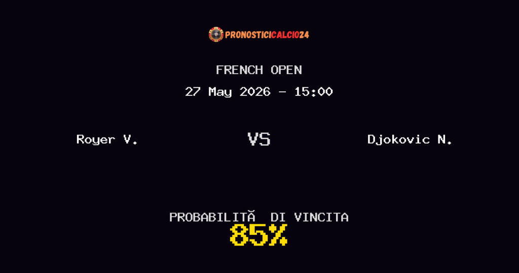 Royer V. vs Djokovic N. Pronostico Partita – French Open – Consigli Scommesse
