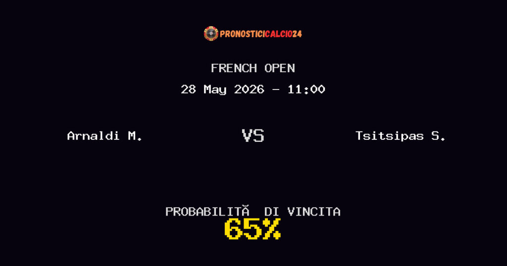 Arnaldi M. vs Tsitsipas S. Pronostico Partita – French Open – Consigli Scommesse