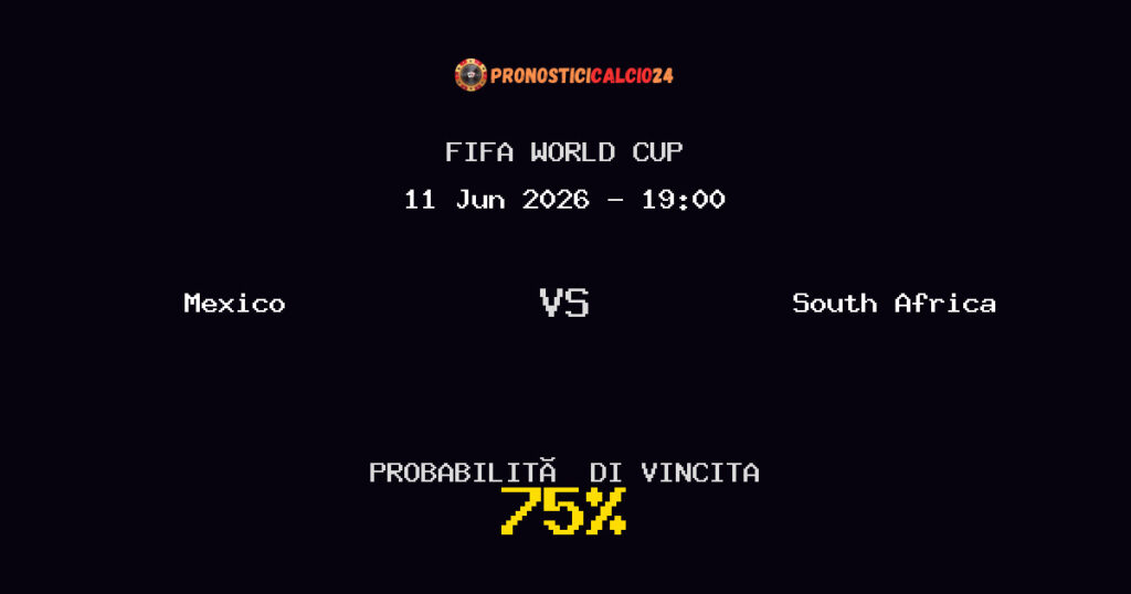 Mexico vs South Africa Pronostico Partita – FIFA World Cup – Consigli Scommesse
