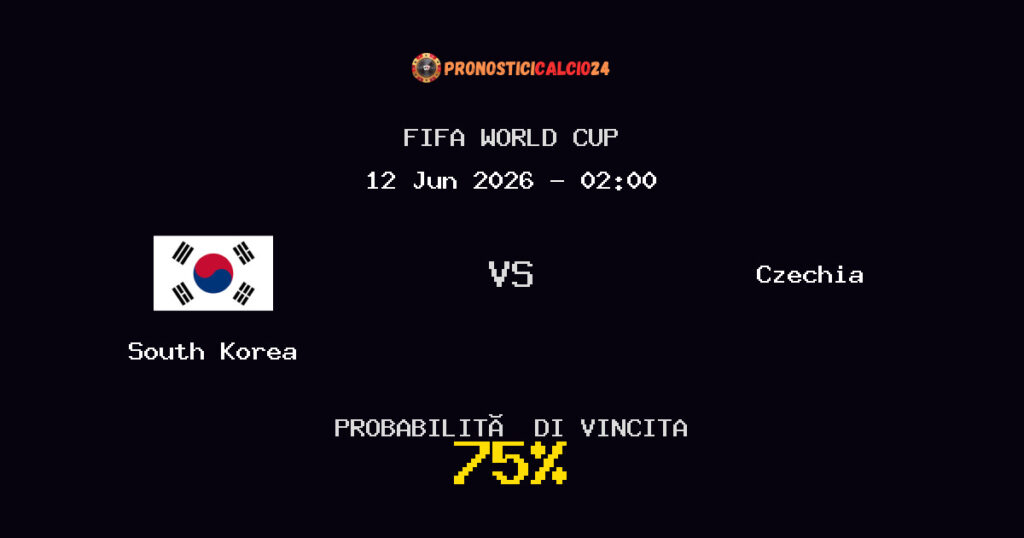 South Korea vs Czechia Pronostico Partita – FIFA World Cup – Consigli Scommesse