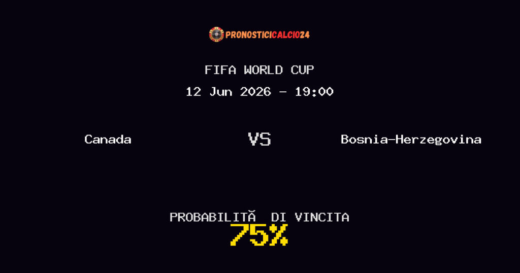 Canada vs Bosnia-Herzegovina Pronostico Partita – FIFA World Cup – Consigli Scommesse