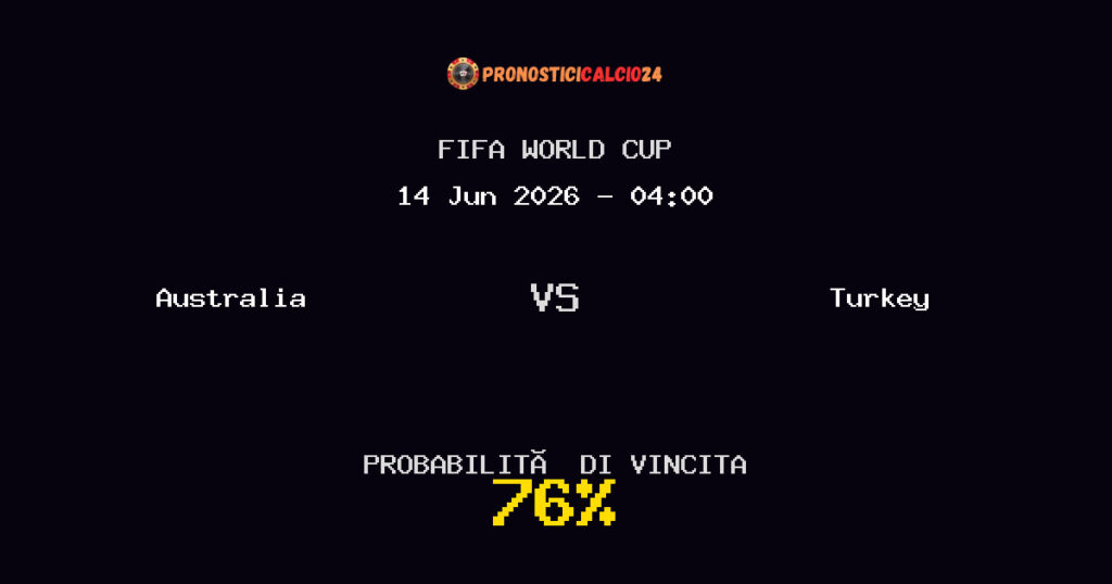 Australia vs Turkey Pronostico Partita – FIFA World Cup – Consigli Scommesse