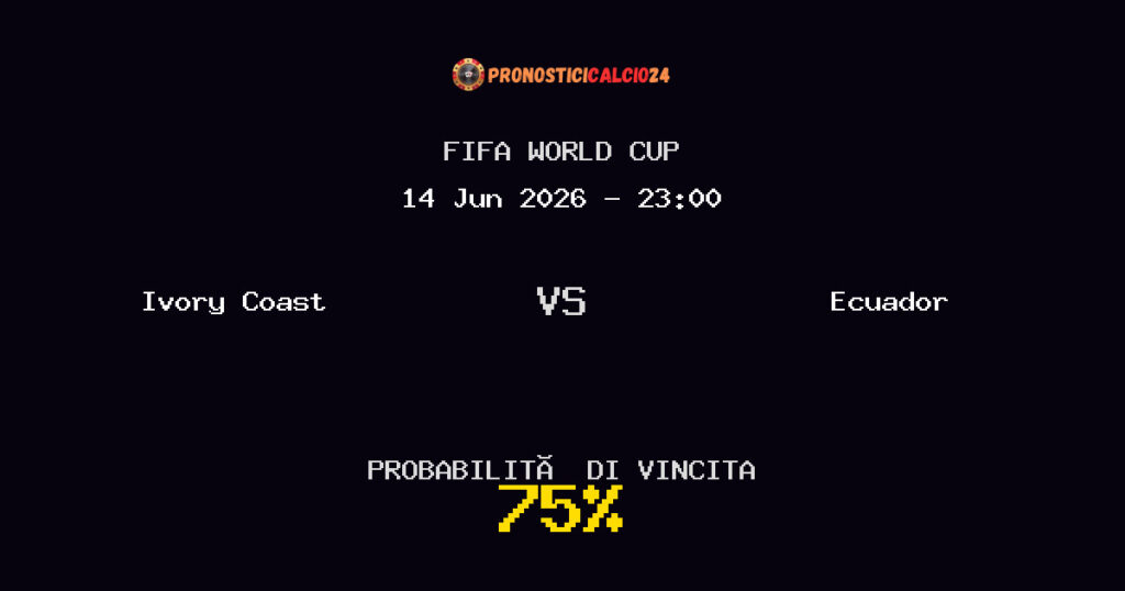 Ivory Coast vs Ecuador Pronostico Partita – FIFA World Cup – Consigli Scommesse