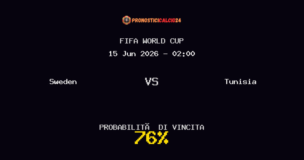 Sweden vs Tunisia Pronostico Partita – FIFA World Cup – Consigli Scommesse