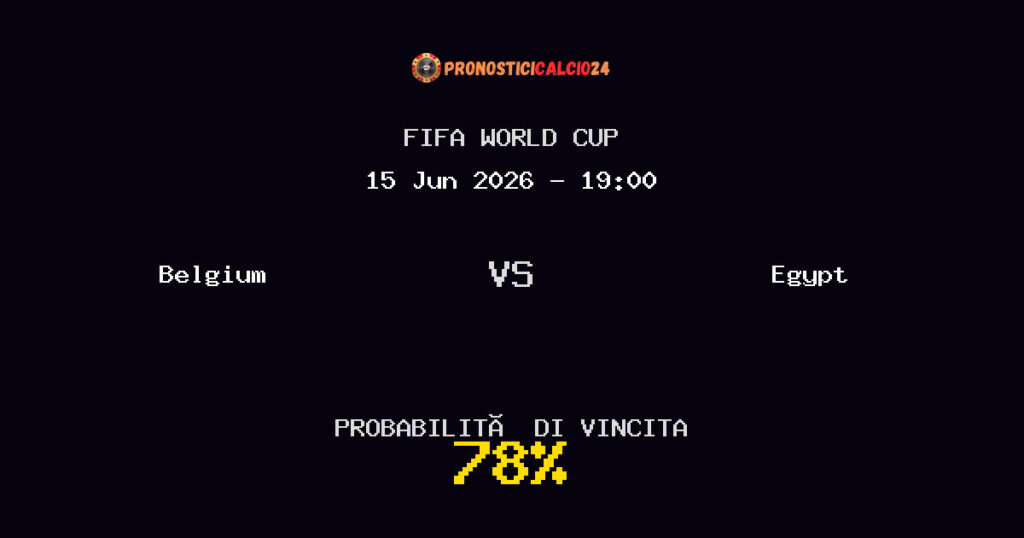 Belgium vs Egypt Pronostico Partita – FIFA World Cup – Consigli Scommesse
