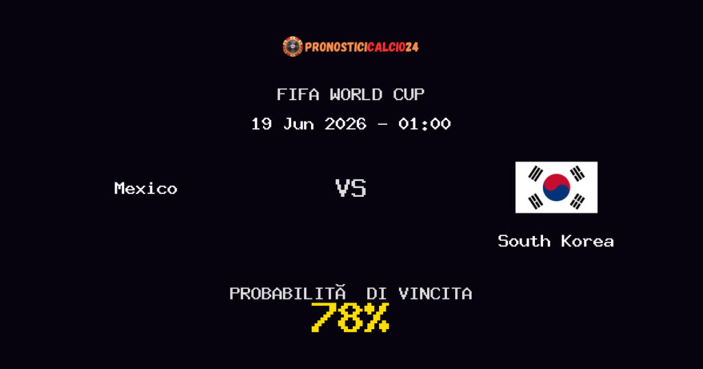 Mexico vs South Korea Pronostico Partita – FIFA World Cup – Consigli Scommesse