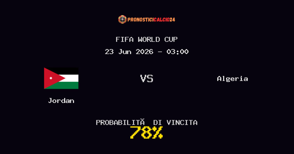 Jordan vs Algeria Pronostico Partita – FIFA World Cup – Consigli Scommesse