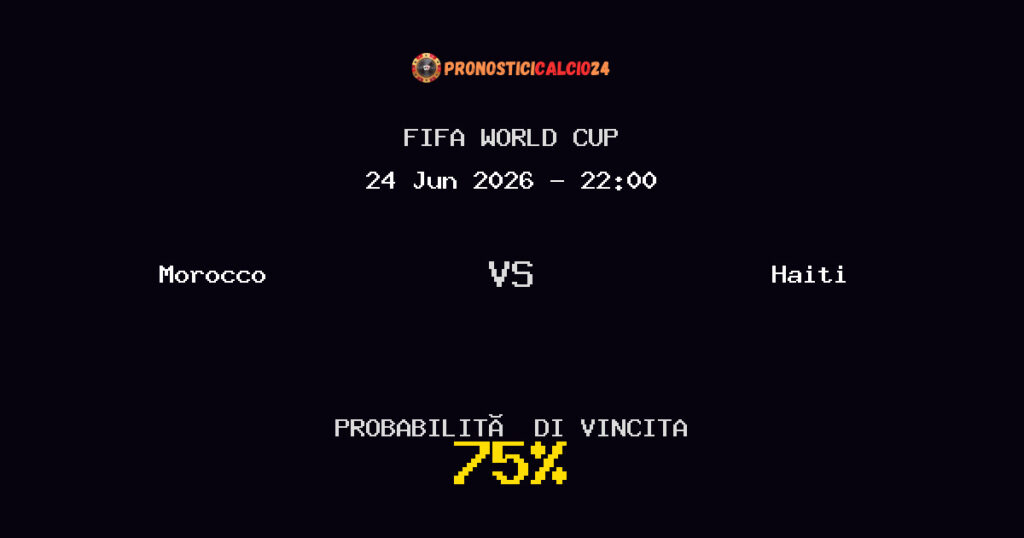 Morocco vs Haiti Pronostico Partita – FIFA World Cup – Consigli Scommesse