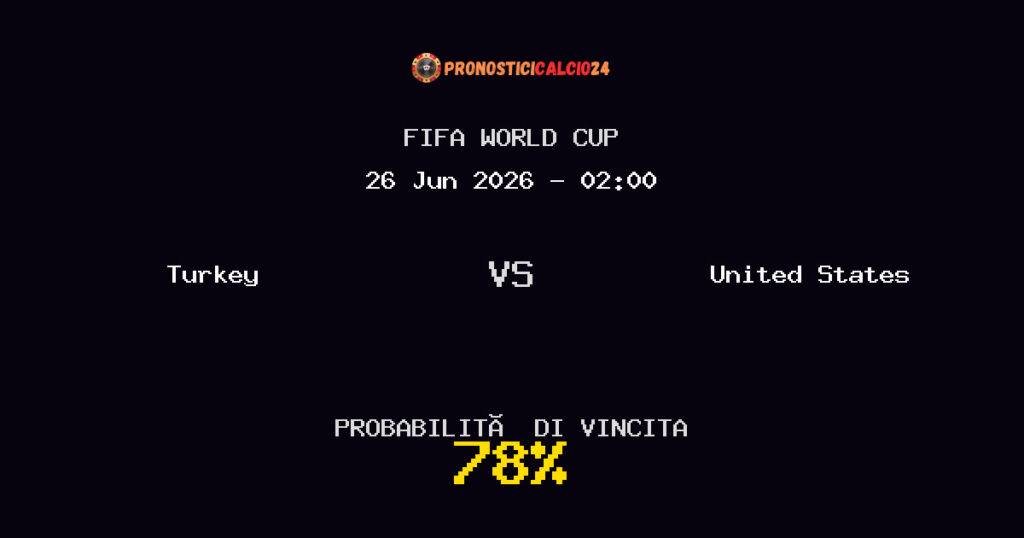 Turkey vs United States Pronostico Partita – FIFA World Cup – Consigli Scommesse