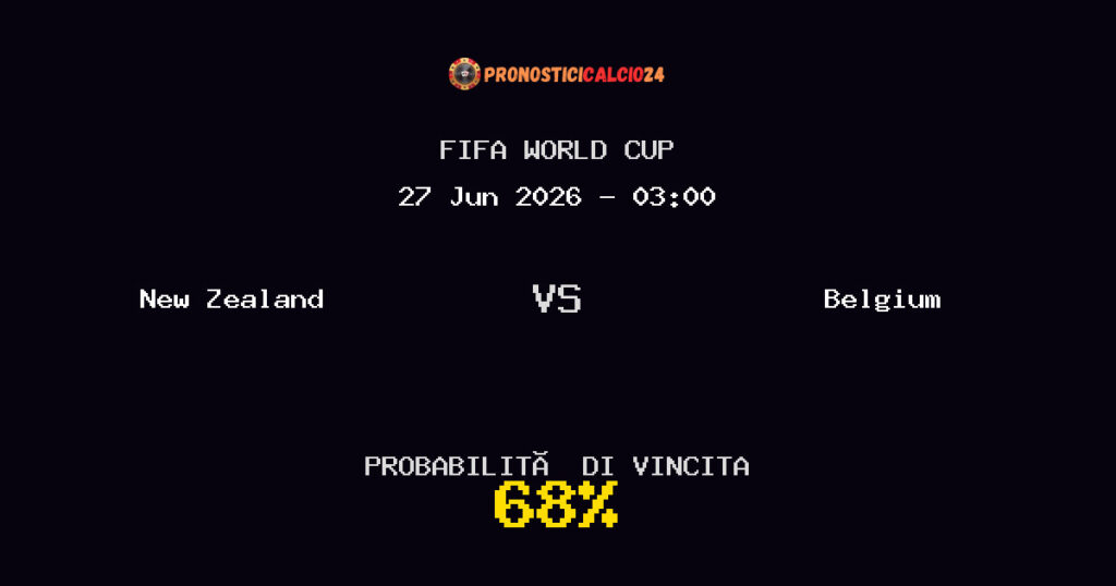 New Zealand vs Belgium Pronostico Partita – FIFA World Cup – Consigli Scommesse