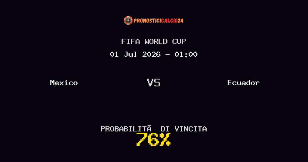 Mexico vs Ecuador Pronostico Partita – FIFA World Cup – Consigli Scommesse
