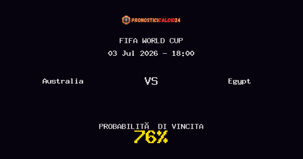 Australia vs Egypt Pronostico Partita – FIFA World Cup – Consigli Scommesse