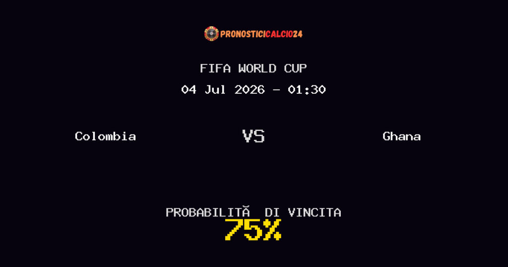 Colombia vs Ghana Pronostico Partita – FIFA World Cup – Consigli Scommesse