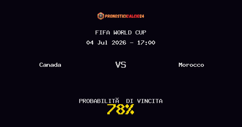 Canada vs Morocco Pronostico Partita – FIFA World Cup – Consigli Scommesse