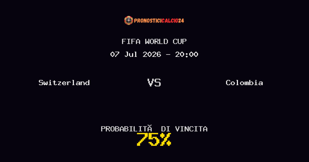 Switzerland vs Colombia Pronostico Partita – FIFA World Cup – Consigli Scommesse