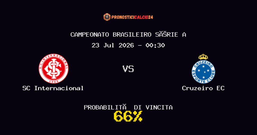 SC Internacional vs Cruzeiro EC Pronostico Partita – Campeonato Brasileiro Série A – Consigli Scommesse