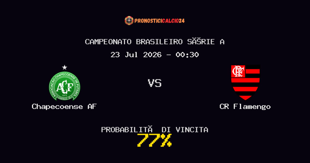 Chapecoense AF vs CR Flamengo Pronostico Partita – Campeonato Brasileiro Série A – Consigli Scommesse