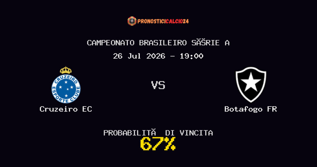 Cruzeiro EC vs Botafogo FR Pronostico Partita – Campeonato Brasileiro Série A – Consigli Scommesse