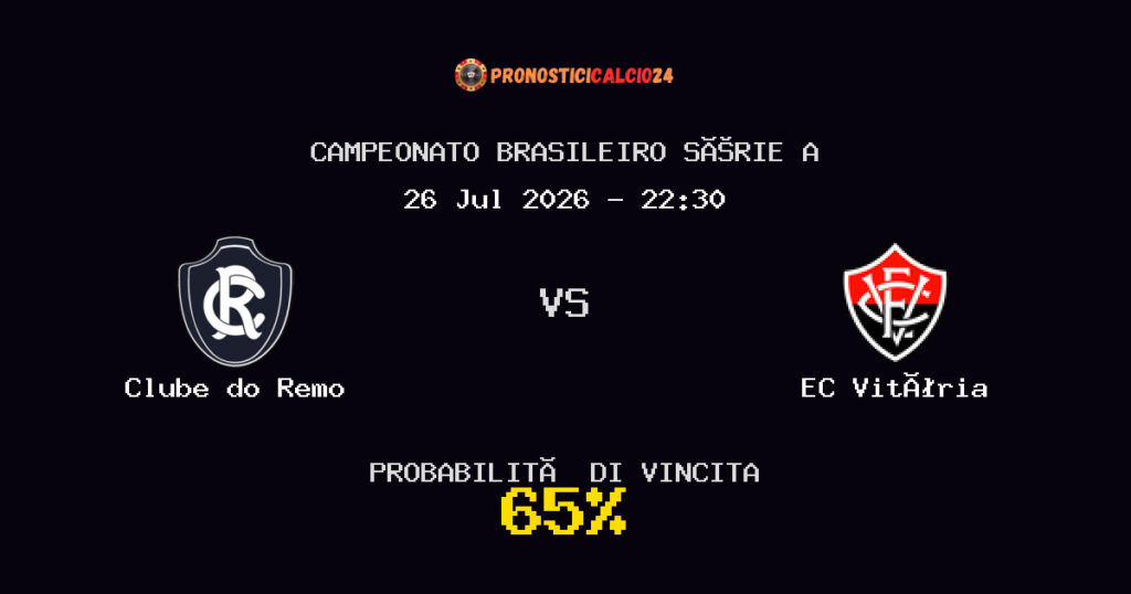 Clube do Remo vs EC Vitória Pronostico Partita – Campeonato Brasileiro Série A – Consigli Scommesse